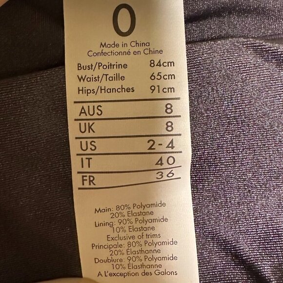 Zimmermann Women's Shimmery Dark Grey Bikini Swim Bottoms US 2 - 4 NWOT - Picture 7 of 7